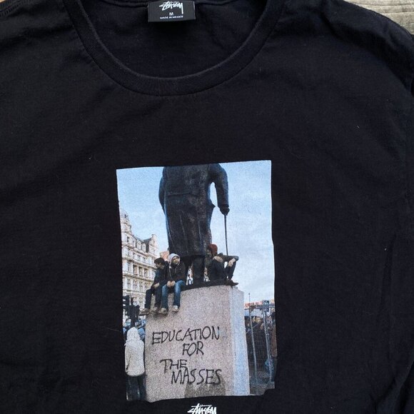 Vintage Stussy Education for the Masses Graphic T Shirt Medium - Picture 6 of 7